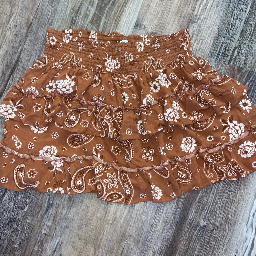 Adorable Paisley Tiered Skirt